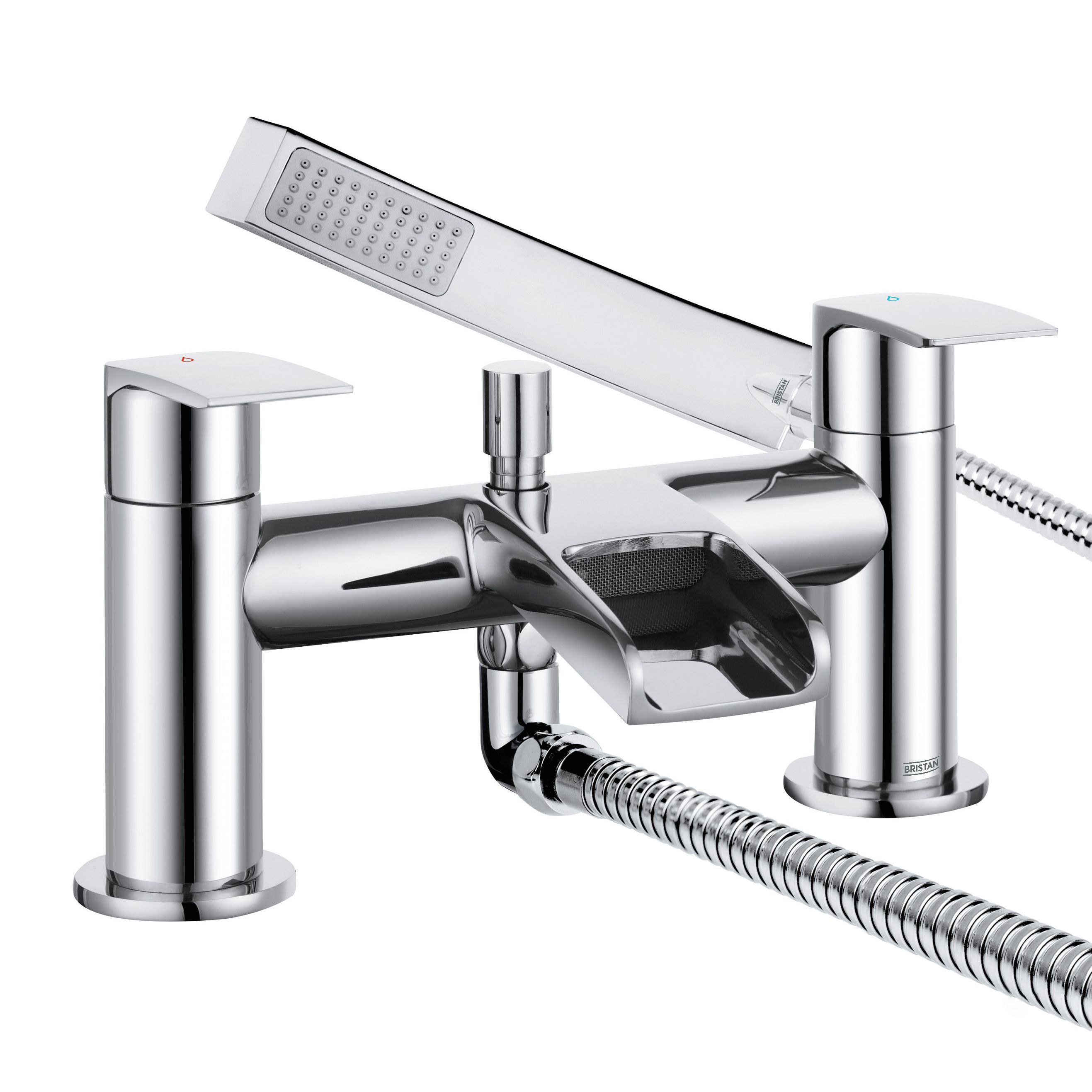 Bristan Invigor Standard Chrome effect Deck-mounted Manual Bath Shower mixer Tap