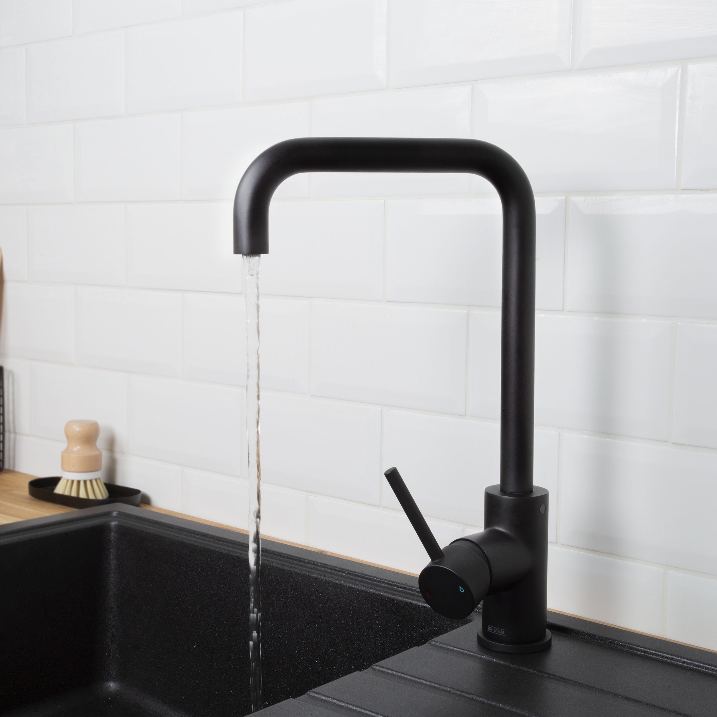 Bristan Lemon Matt Black Kitchen Monobloc mixer Tap