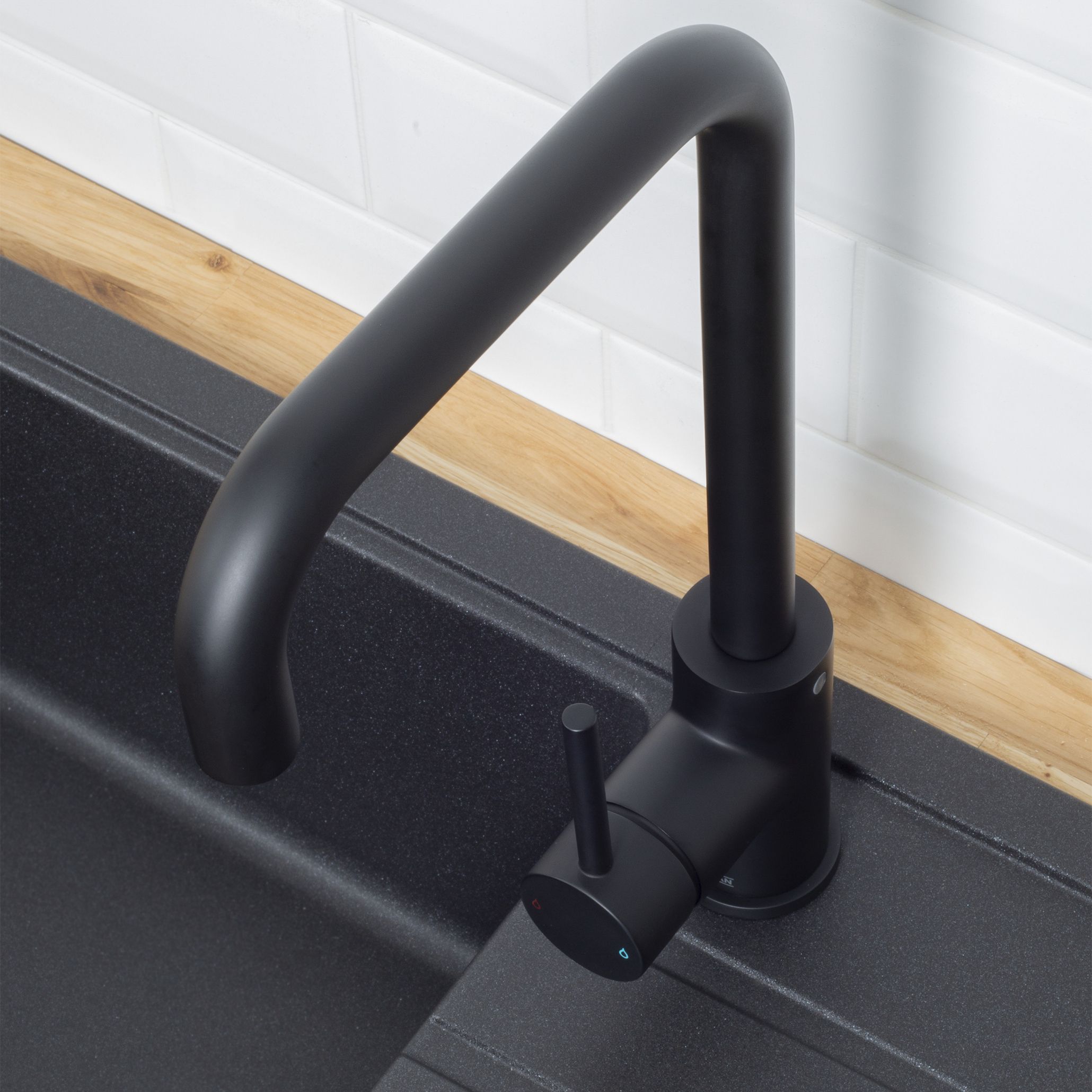 Bristan Lemon Matt Black Kitchen Monobloc mixer Tap