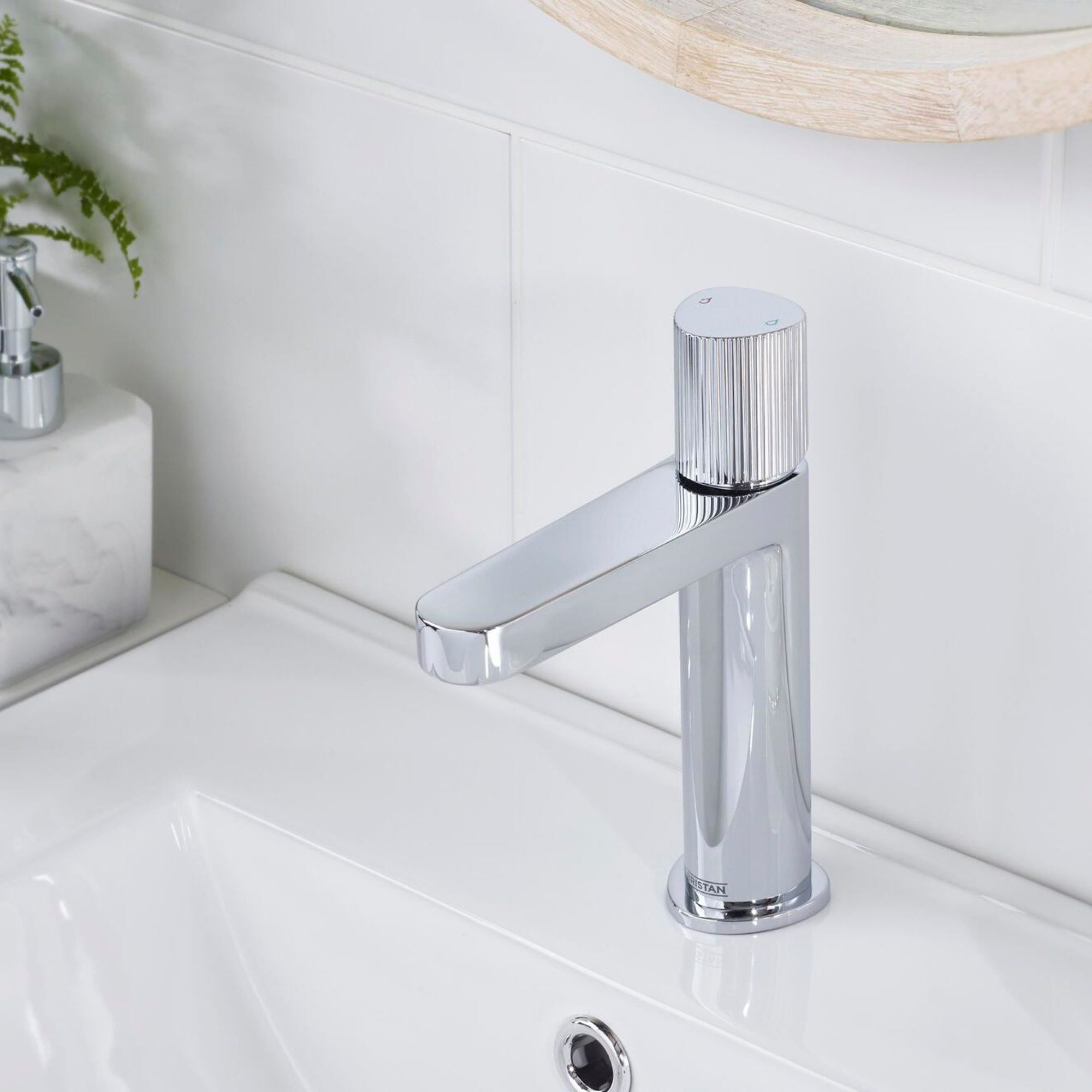 Bristan Liso Chrome effect Round Basin Mono mixer Tap