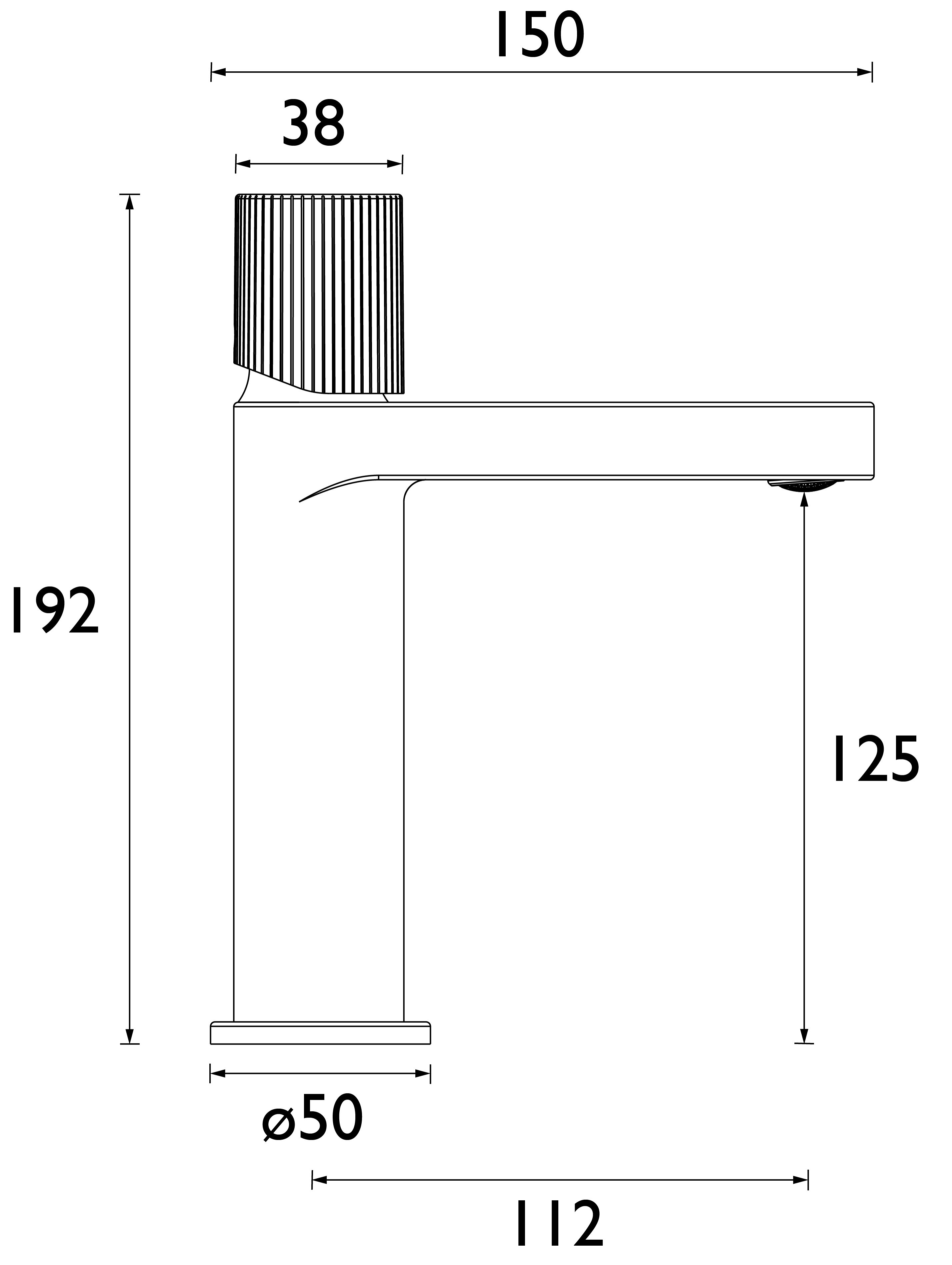 Bristan Liso Chrome effect Round Basin Mono mixer Tap