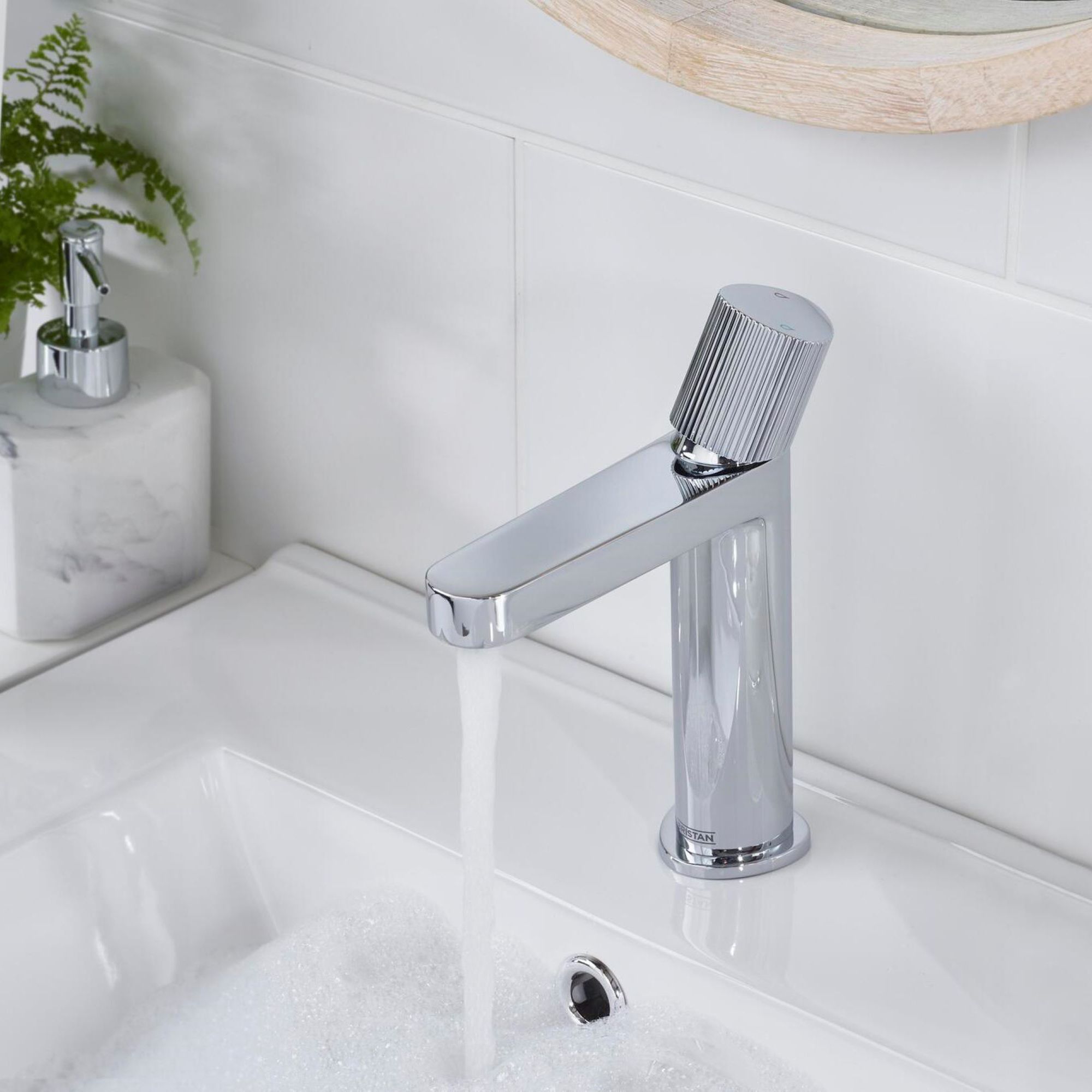 Bristan Liso Chrome effect Round Basin Mono mixer Tap