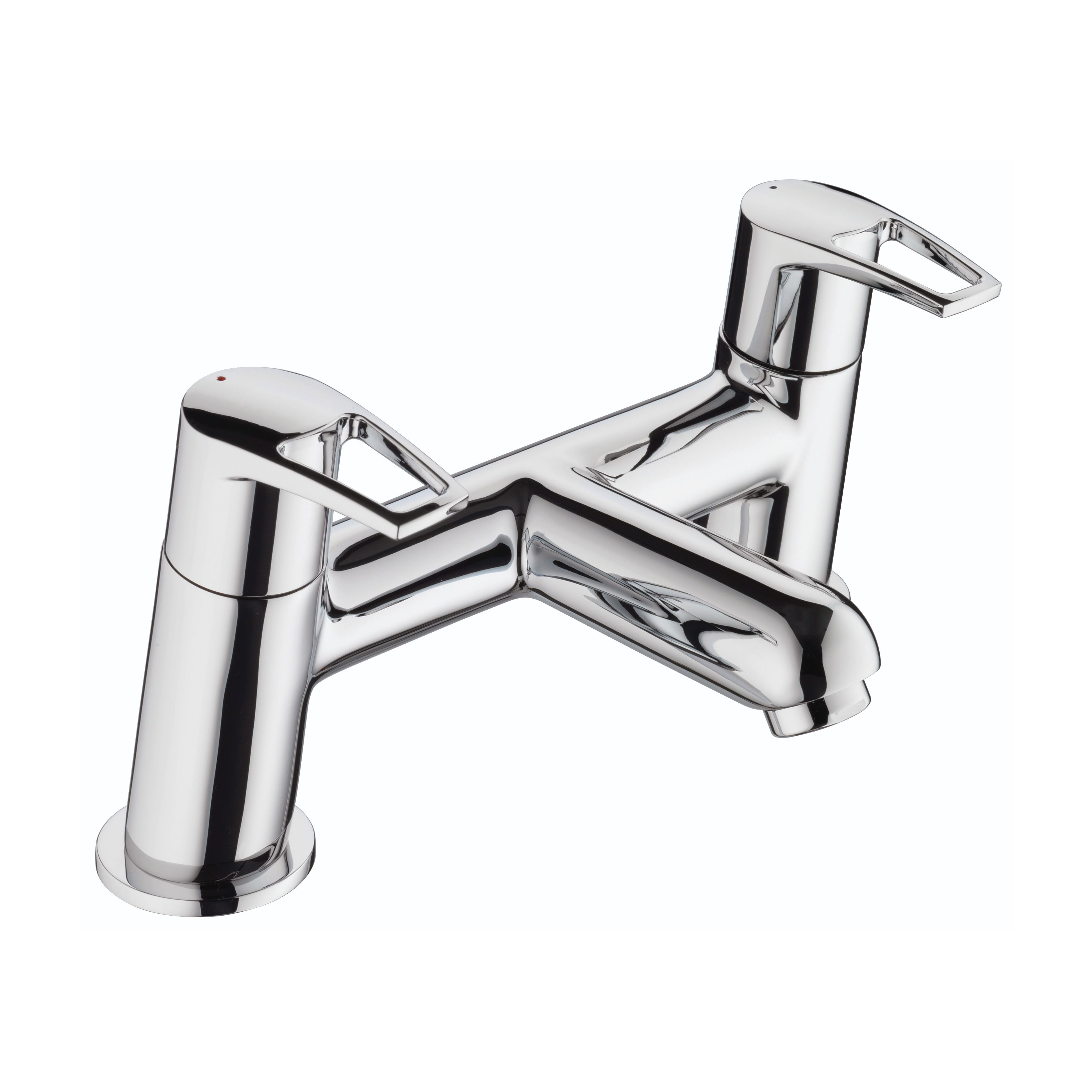Bristan Mercury Chrome effect Rim mounted Manual Double Bath Filler Tap