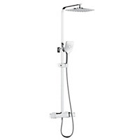 Bristan Noctis Gloss Chrome effect Rear fed Thermostatic Mixer Multi head shower