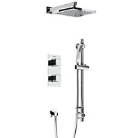 Bristan Noctis Gloss Chrome effect Recessed Thermostatic Mixer Multi head shower