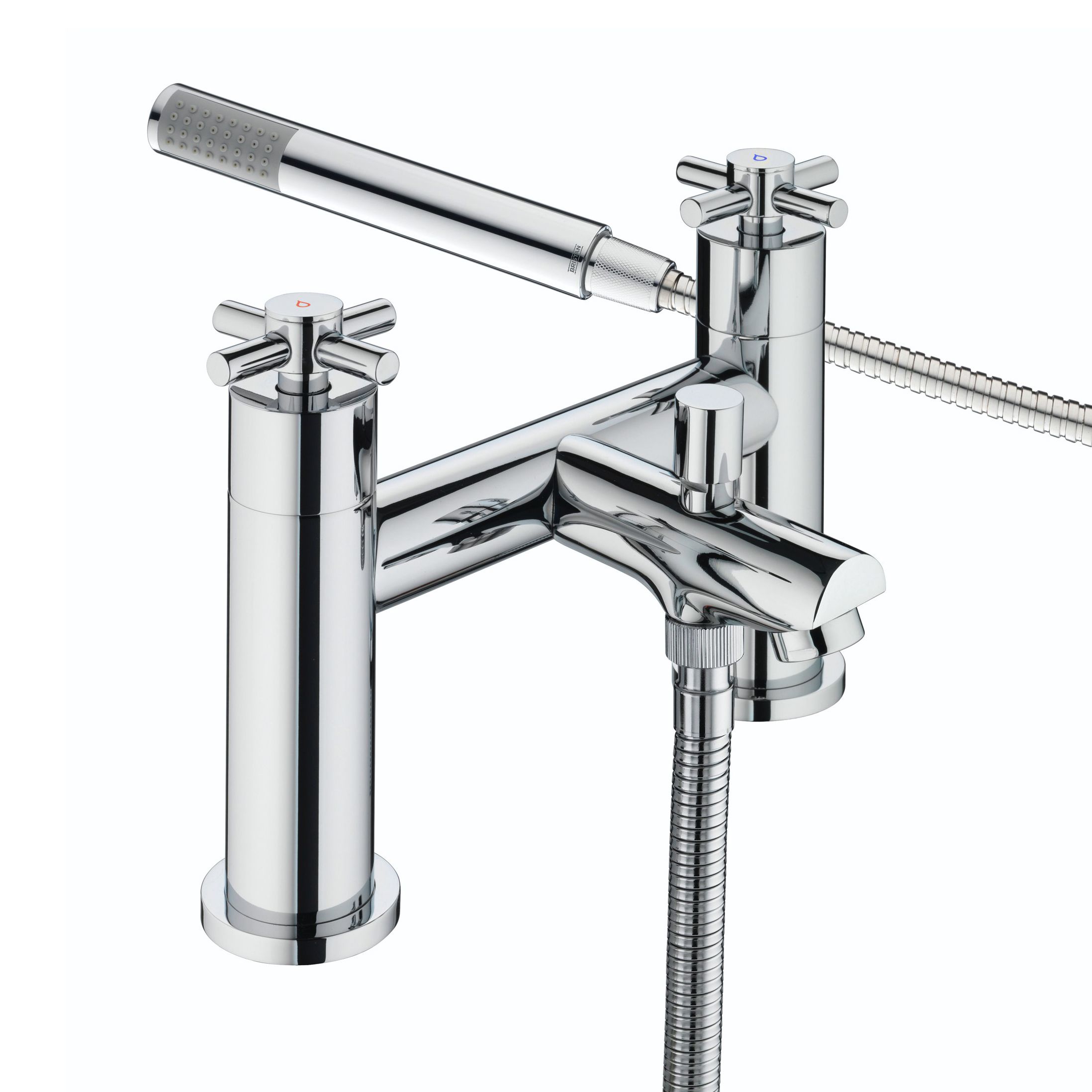 Bristan Nurture Polished Chrome effect Rim-mounted 2 Tap Hole Shower mixer Tap