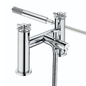 Bristan Nurture Polished Chrome effect Rim-mounted 2 Tap Hole Shower mixer Tap