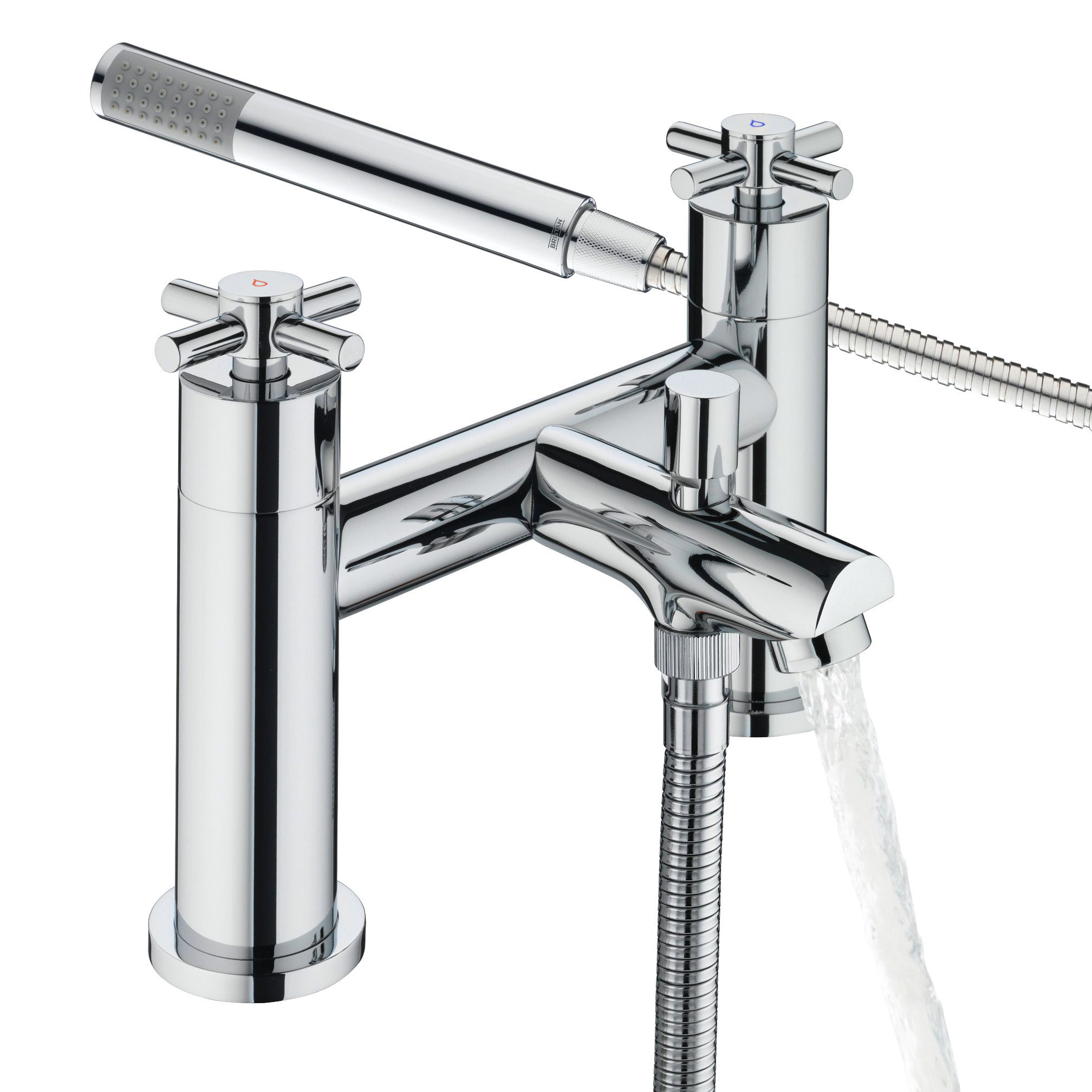 Bristan Nurture Polished Chrome effect Rim-mounted (2TH) Shower mixer Tap