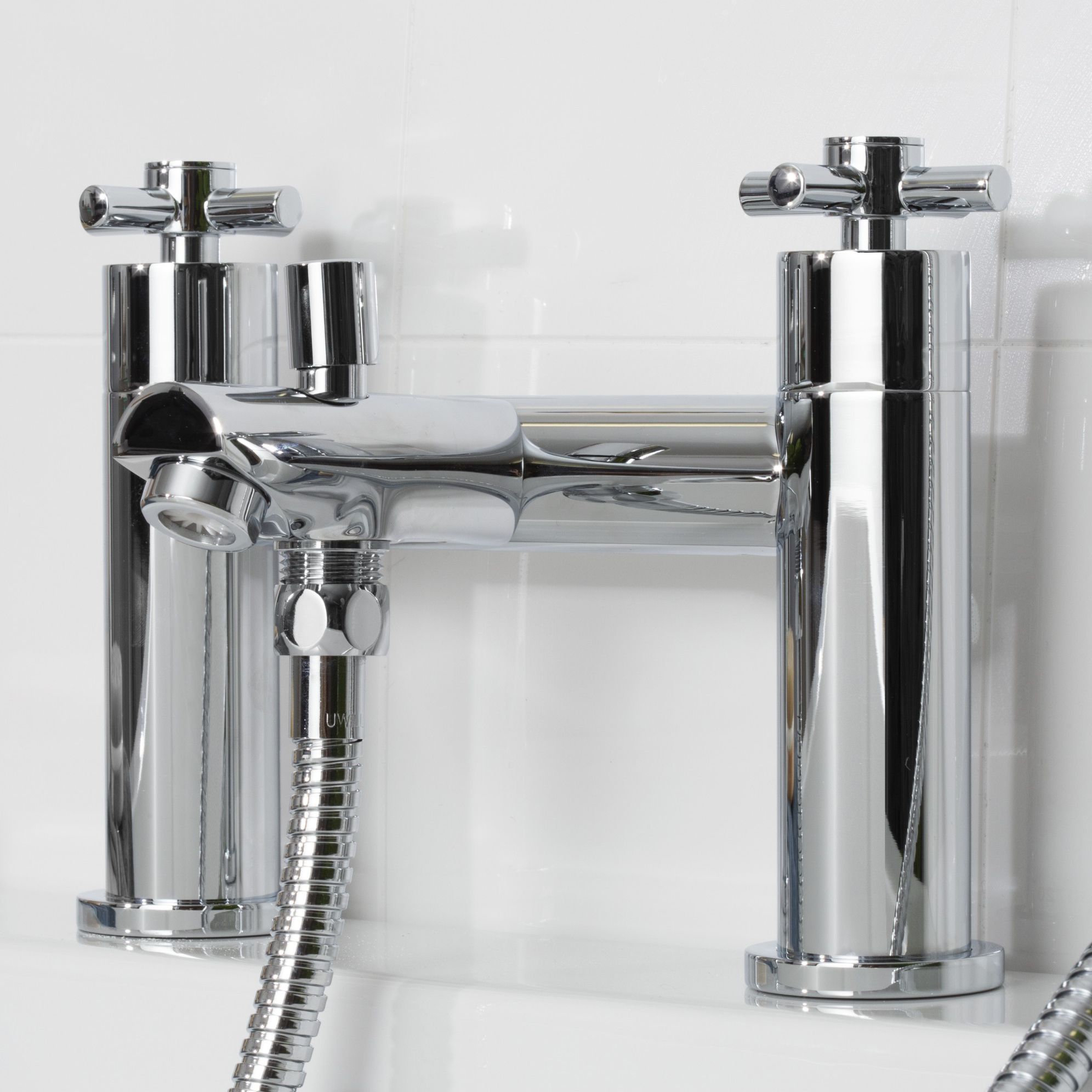 Bristan Nurture Polished Chrome effect Rim-mounted (2TH) Shower mixer Tap