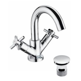 Bristan Nurture Standard Chrome effect Basin Mixer Tap