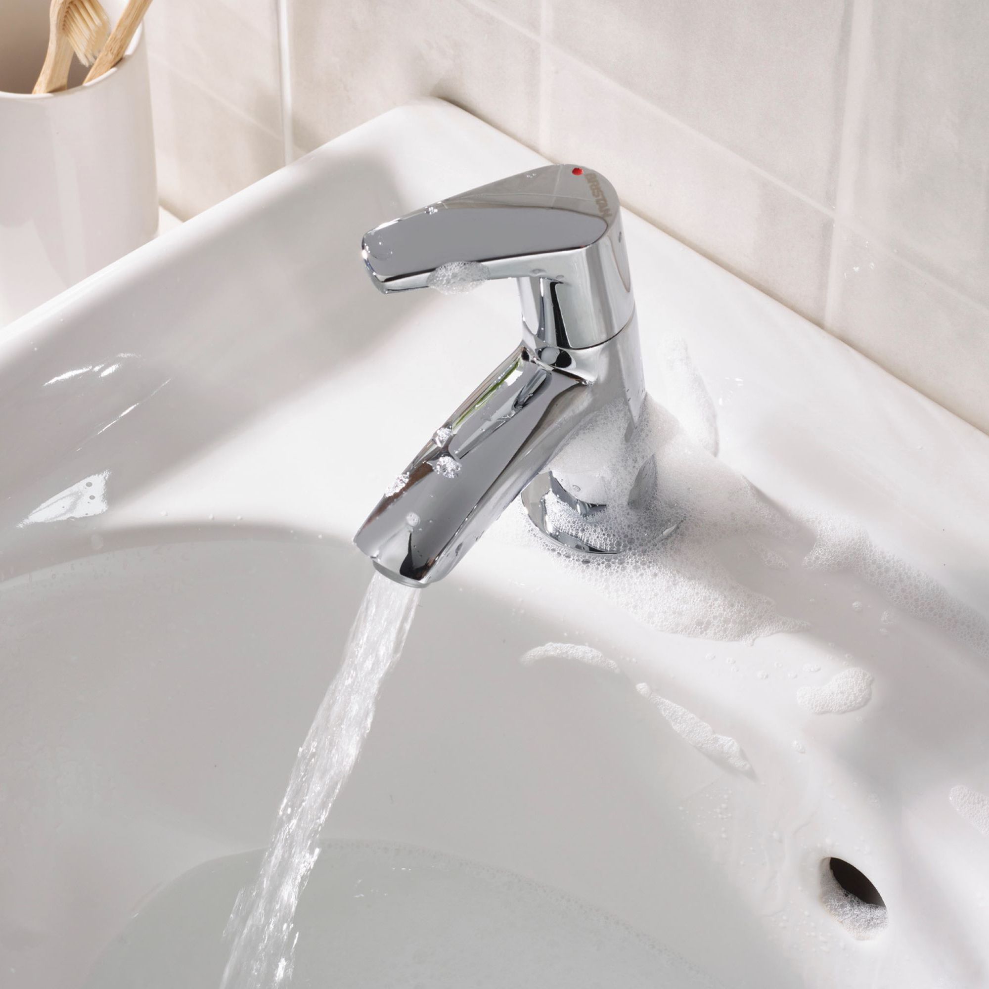 Bristan Orta Chrome effect Contemporary Double Basin Pillar Tap