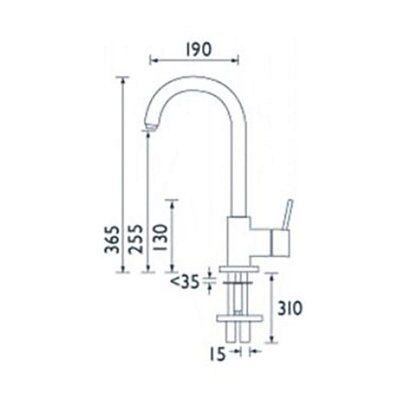 Bristan Prism Chrome effect Kitchen Mixer Tap