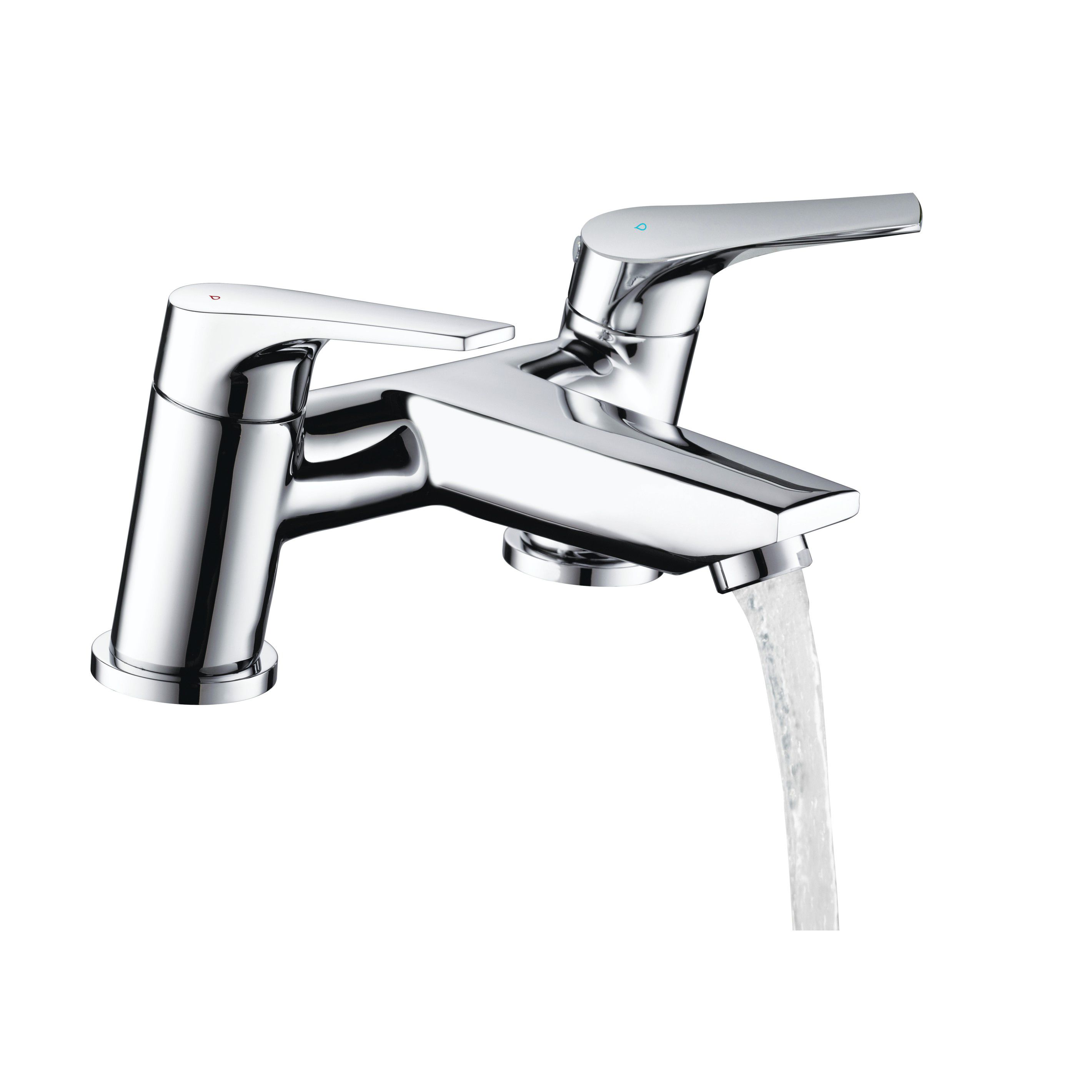 Bristan Vector Chrome effect Deck-mounted Manual Bath Filler Tap
