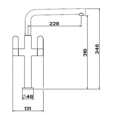 Bristan Vertico Chrome effect Kitchen Monobloc mixer Tap