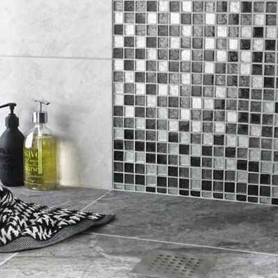 Brita Haver travertine Mist Satin Stone effect Ceramic Indoor Wall & floor Tile, Pack of 6, (L)298mm (W)498mm