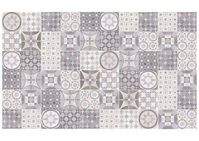 British Ceramic Lofthouse Grey Matt Patchwork Stone effect Ceramic Indoor Wall & floor Tile, Pack of 9, (L)331mm (W)331mm