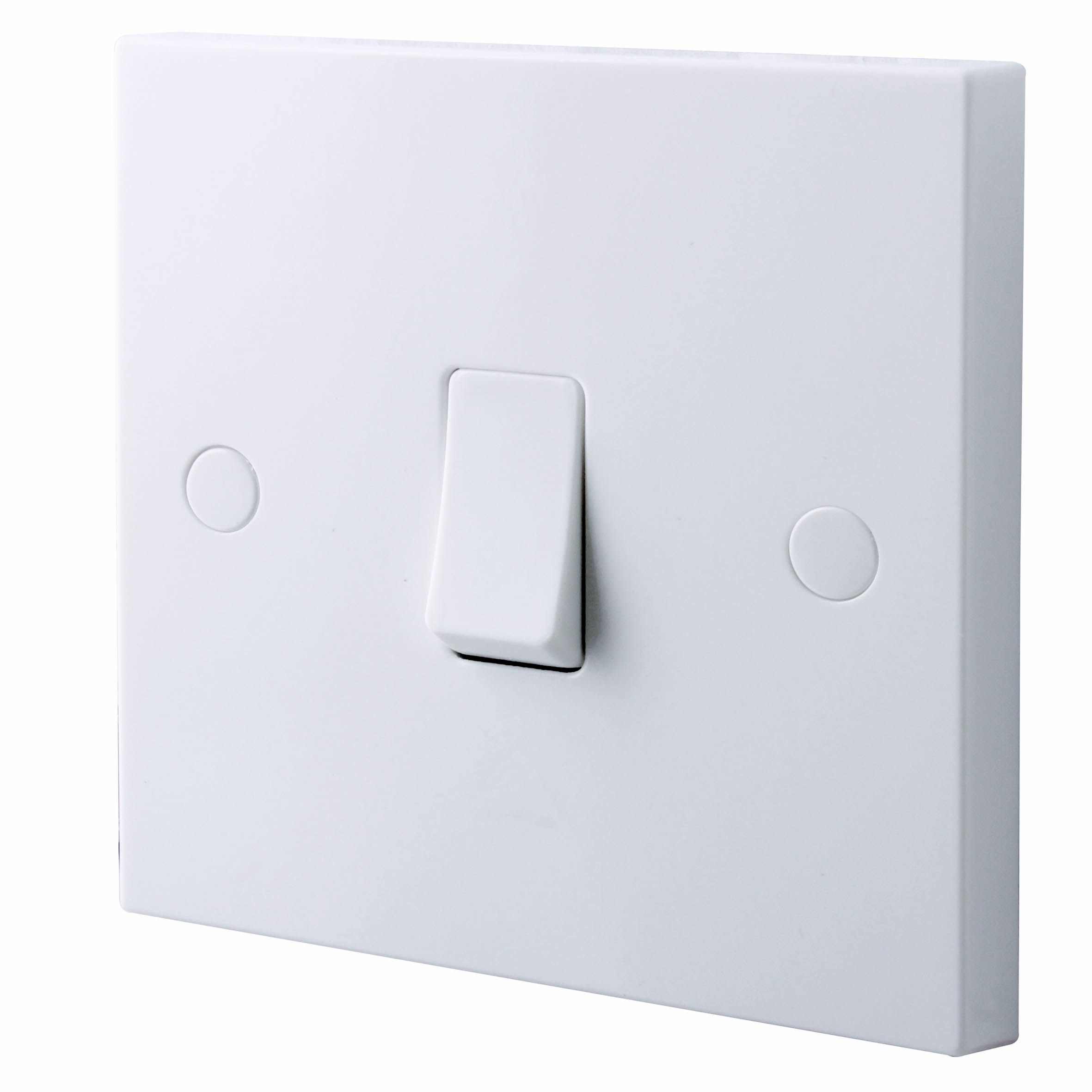 British General 10A Double Raised square Intermediate switch White