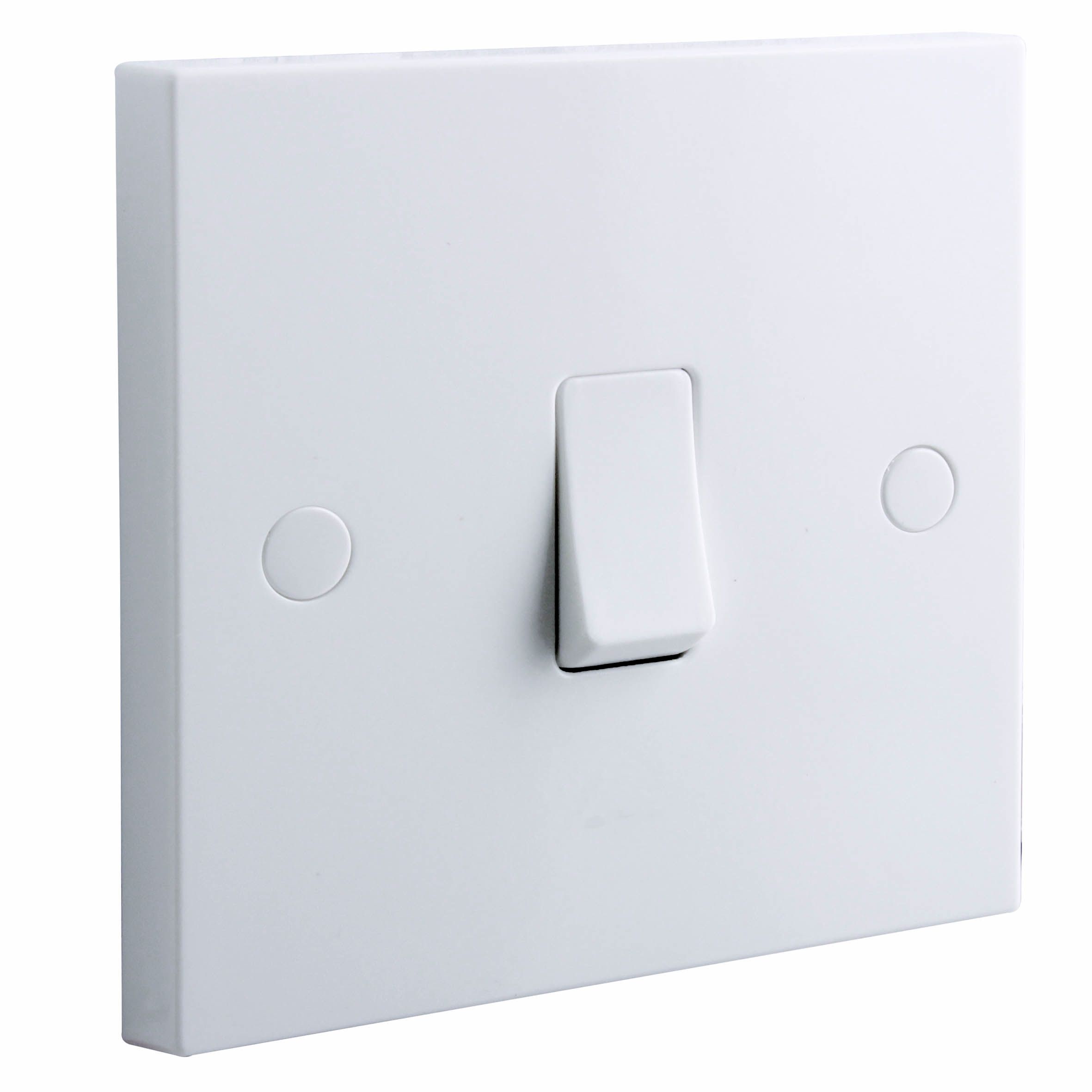 British General 10A Double Raised square Intermediate switch White