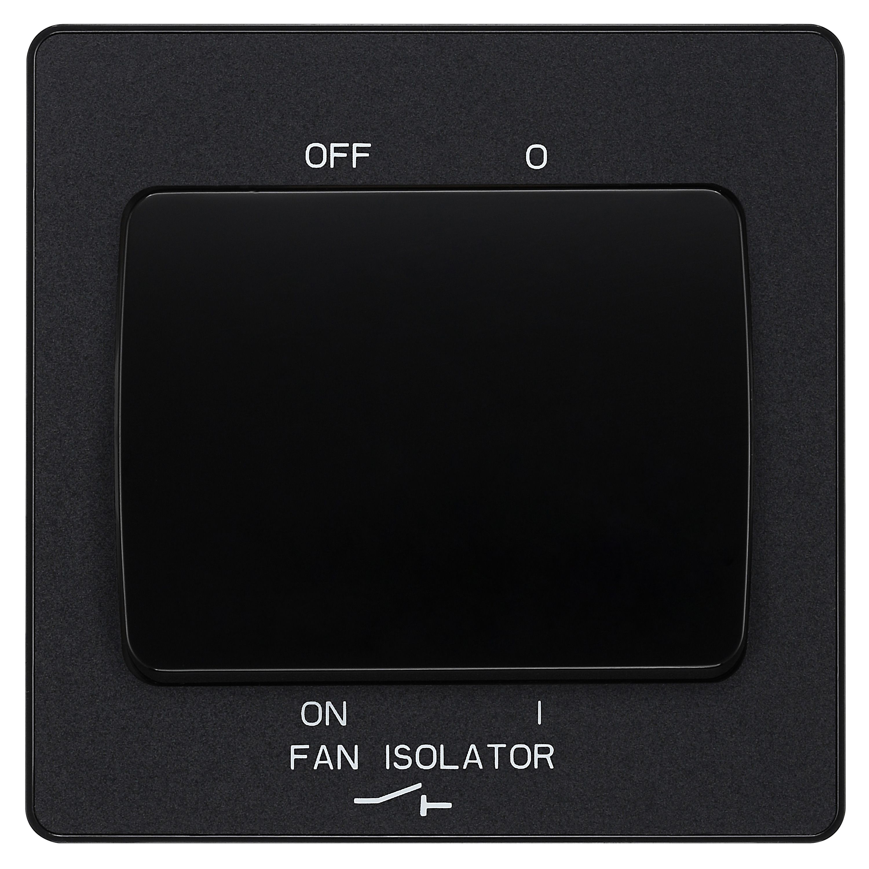 British General 10A Rocker Low Control switch Matt Black