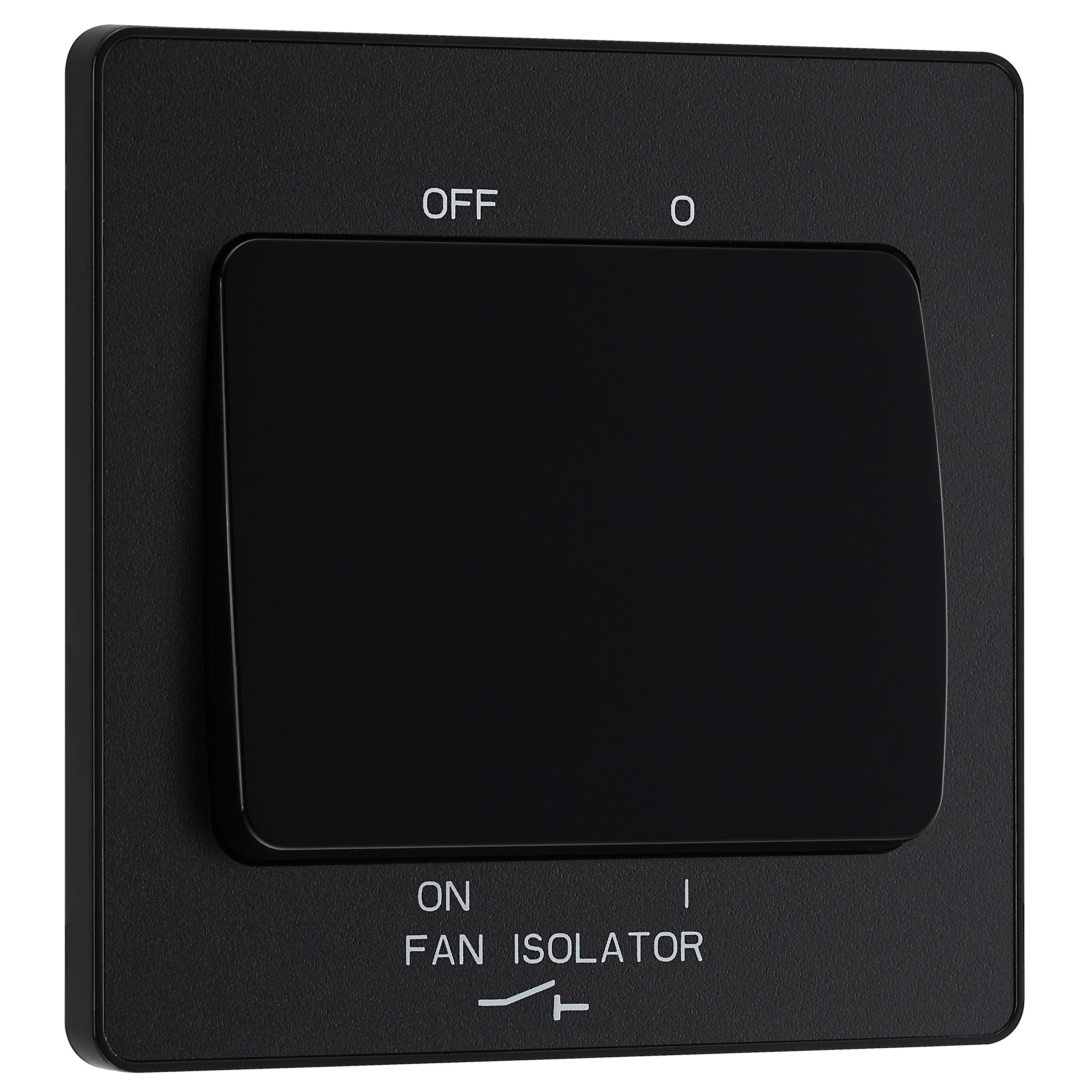 British General 10A Rocker Low Control switch Matt Black