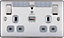 British General 13A Switched Double WiFi extender socket with USB