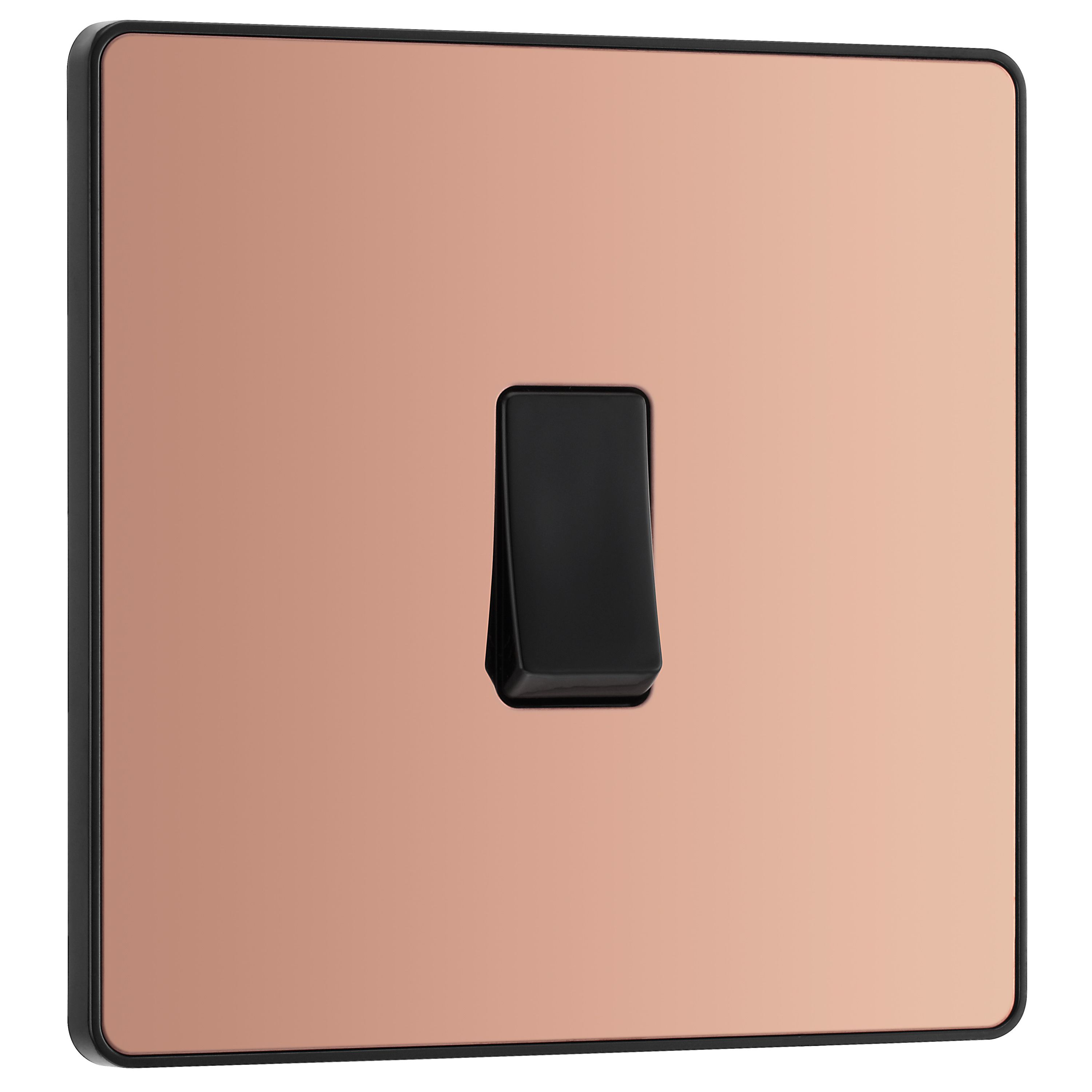 British General 20A 2 way 1 gang Single light Screwless Switch Gloss Copper effect - 4