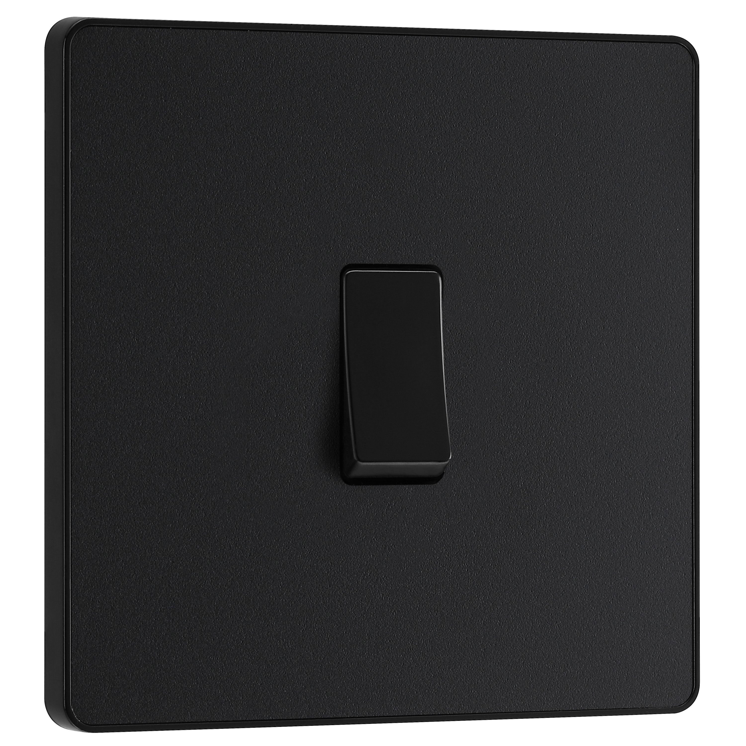 British General 20A 2 way 1 gang Single light Screwless Switch Matt Black - 4