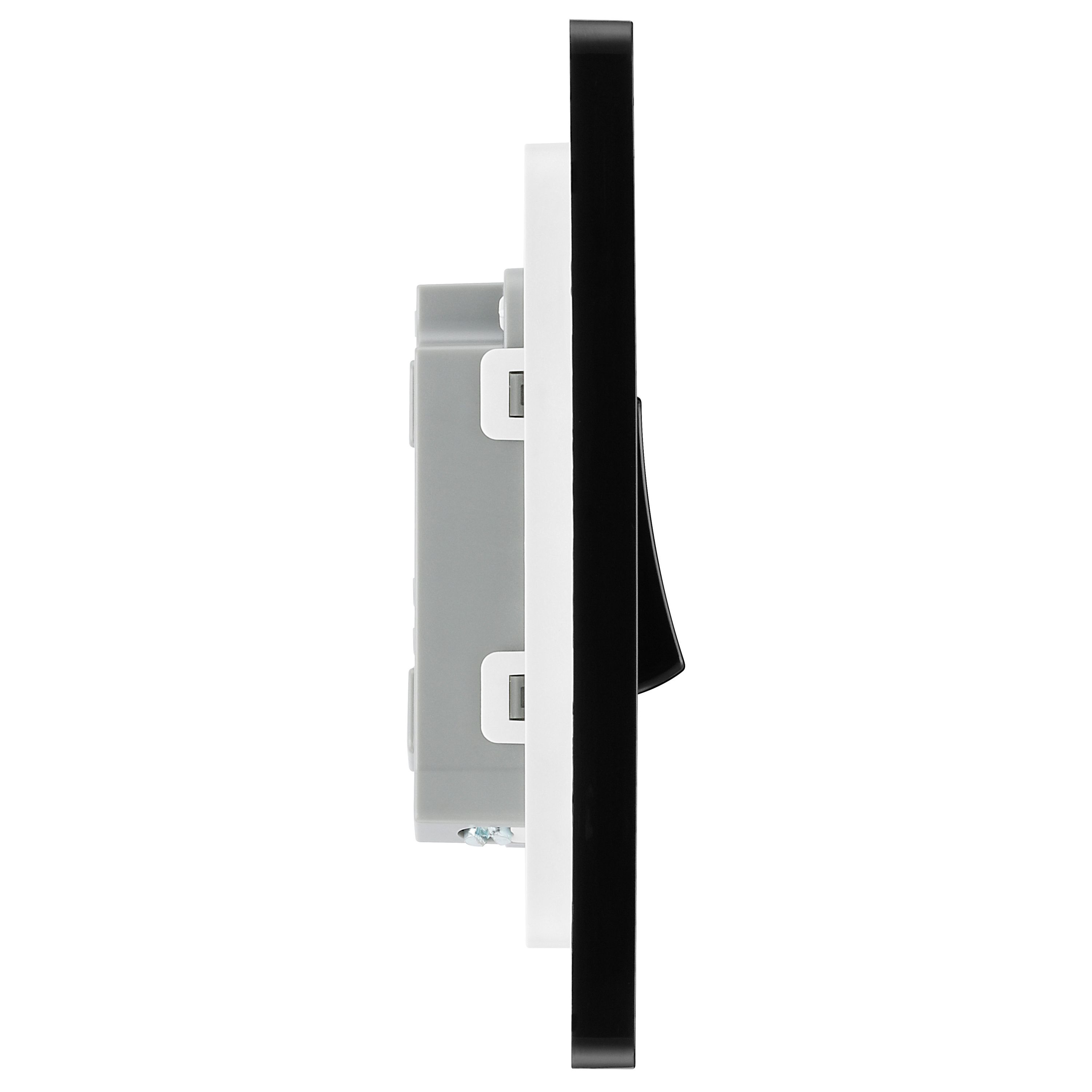 British General 20A 2 way 1 gang Single light Screwless Switch Satin Brass effect - 6