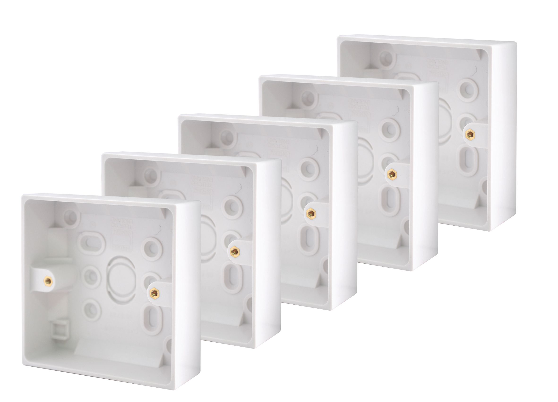 British General 32mm Single Pattress box of 5 DIY at B&Q