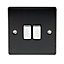 British General Black 10A 2 way Raised Light Switch, Pack of 5
