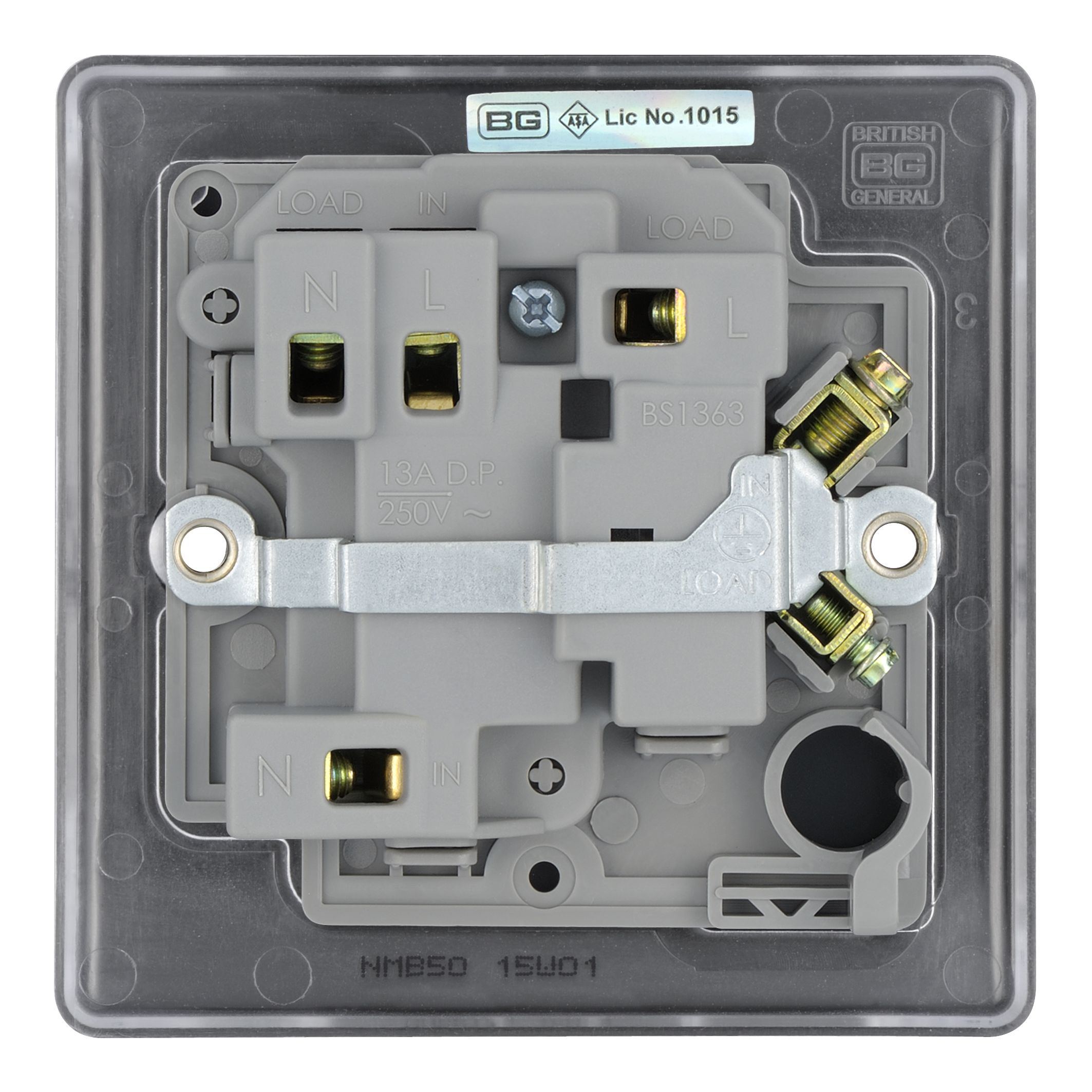 British General Black 13A Raised profile Screwed Switched Fused connection unit