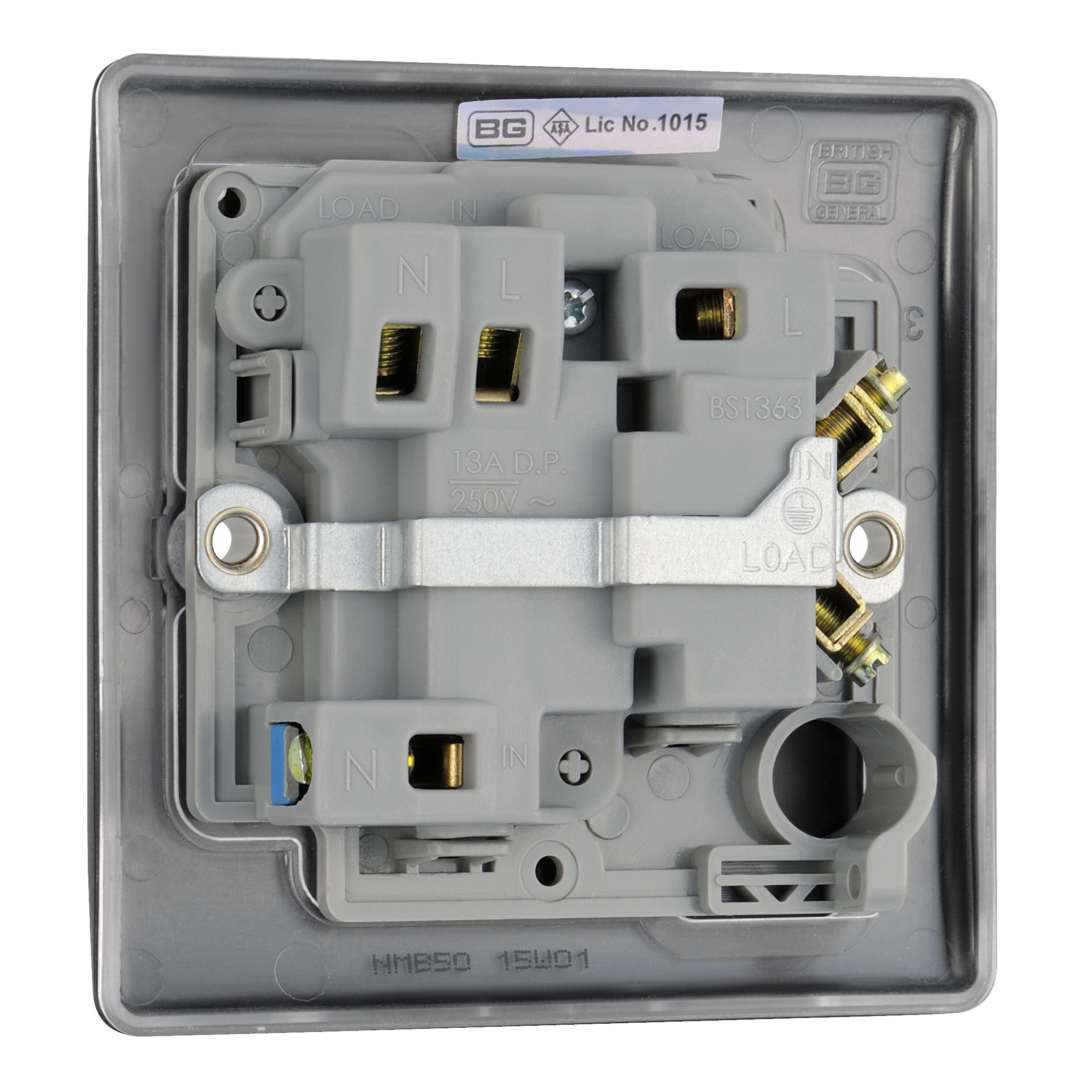 British General Black 13A Raised profile Screwed Switched Fused connection unit