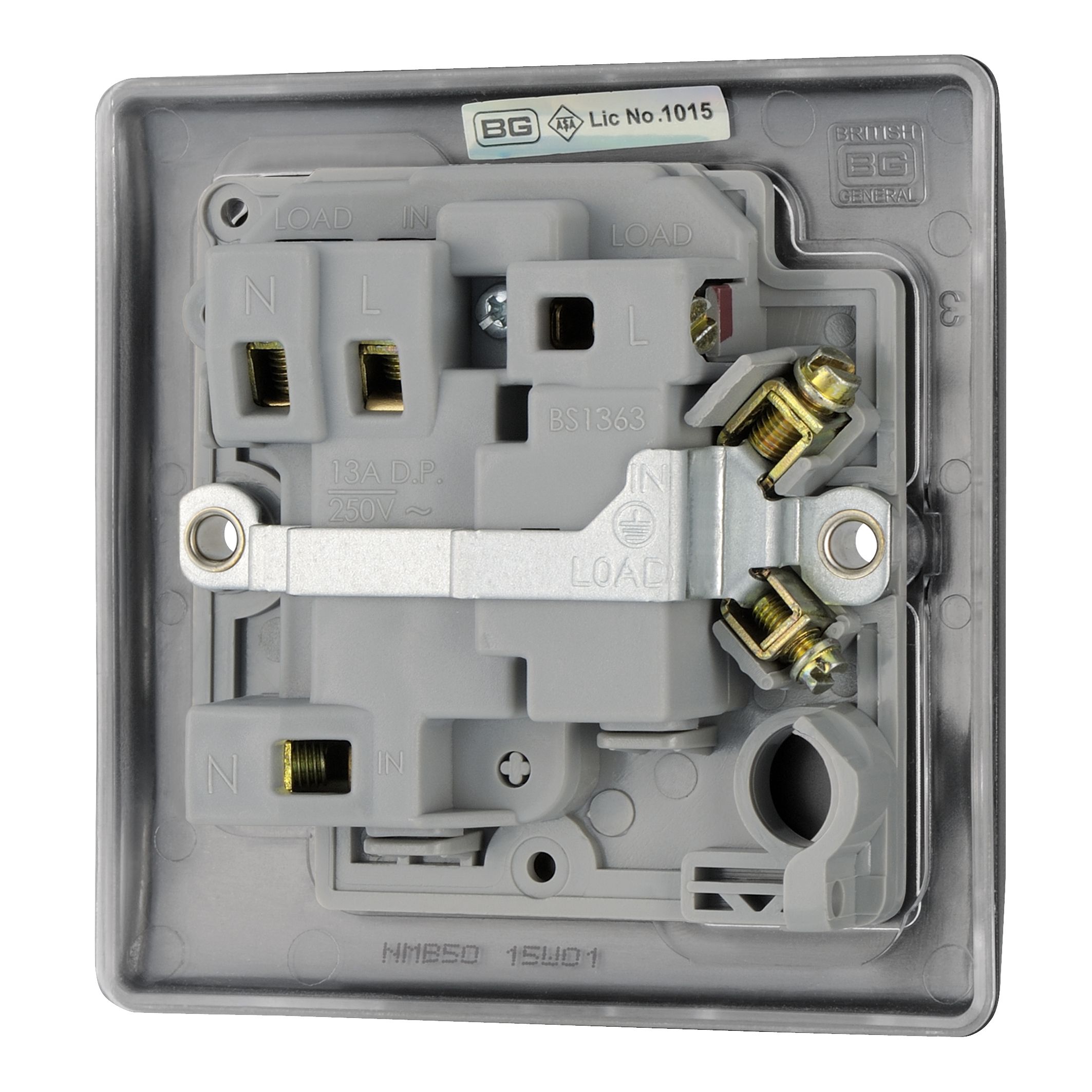 British General Black 13A Raised profile Screwed Switched Fused connection unit