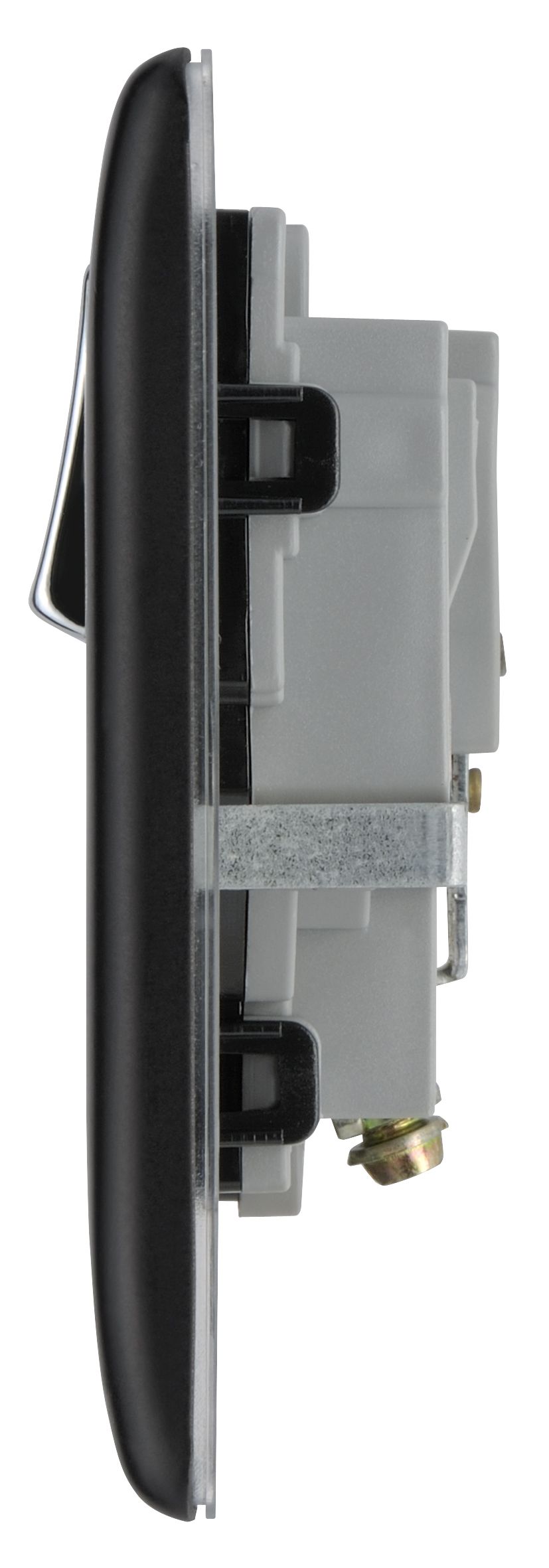 British General Black 13A Switched Socket with Black inserts