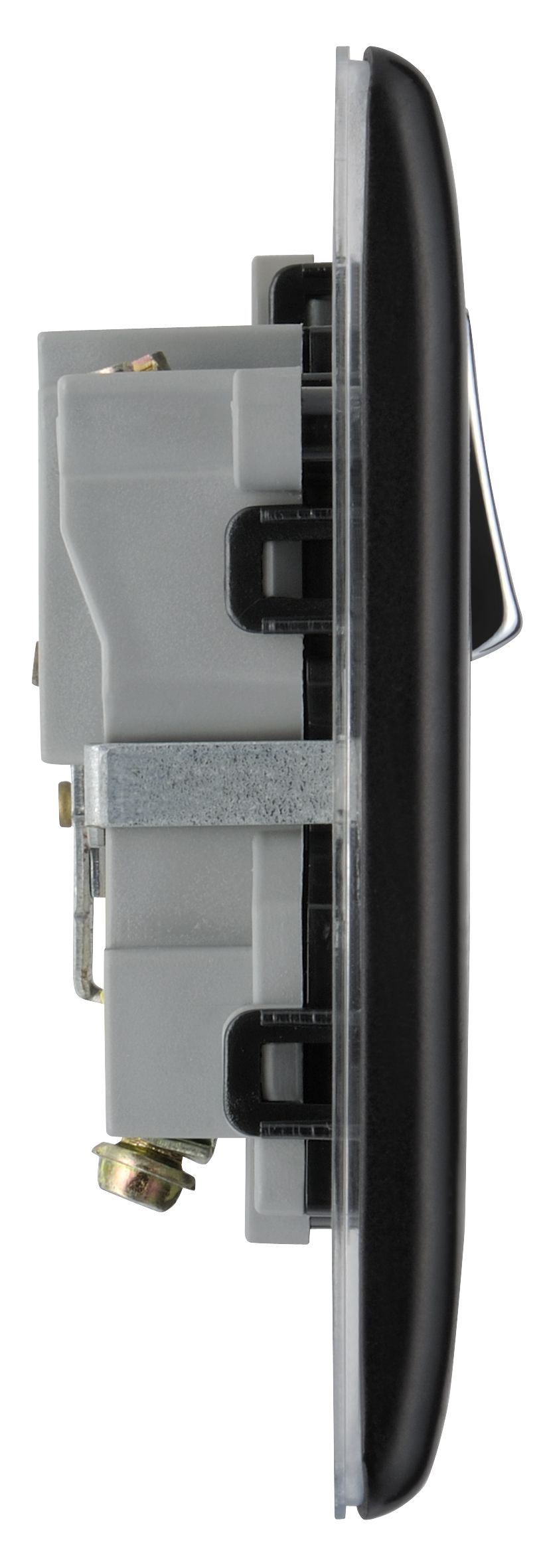 British General Black 13A Switched Socket with Black inserts