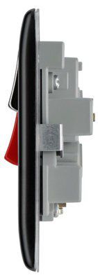 British General Black Cooker switch & socket with neon