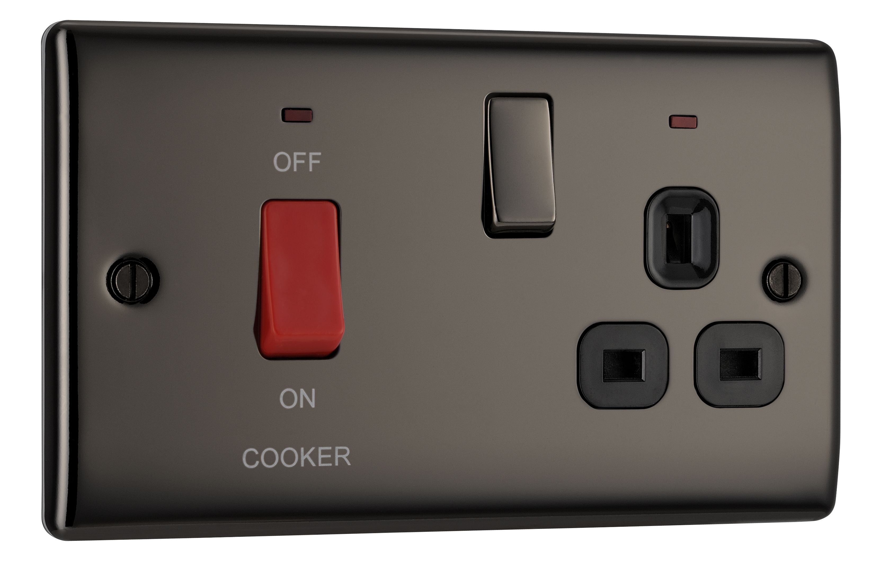 British General Black Cooker switch & socket