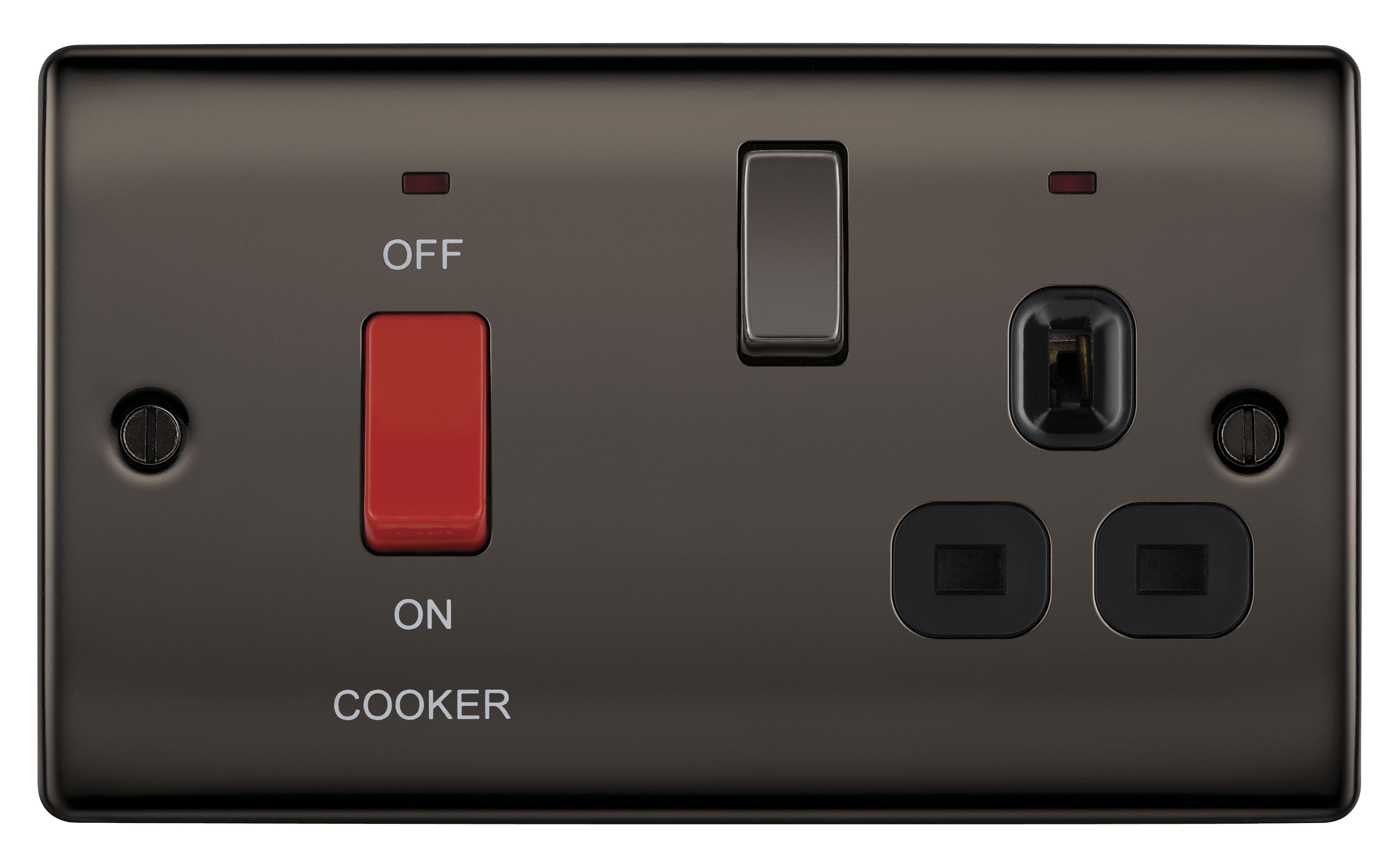 British General Black Cooker switch & socket