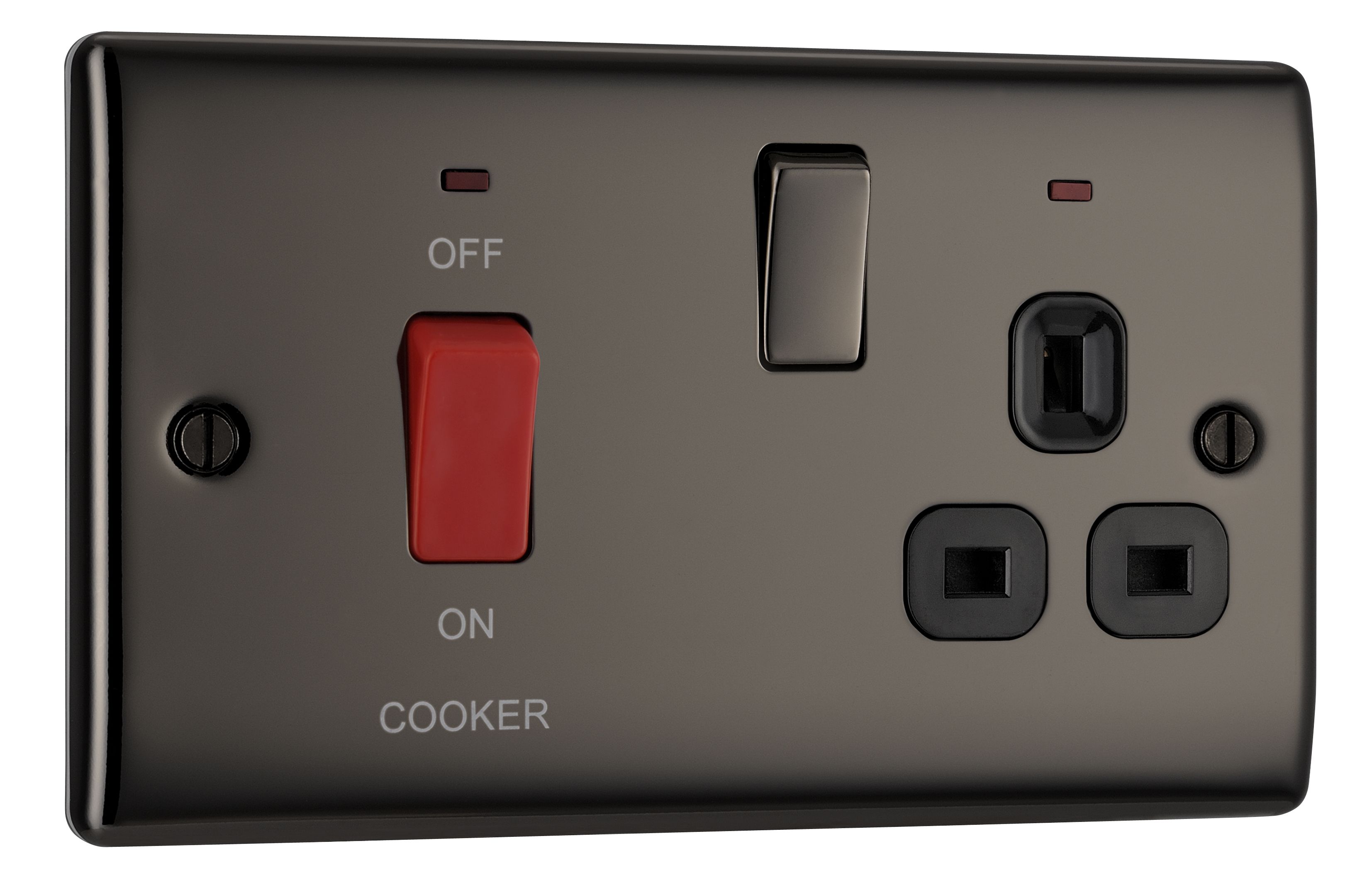 British General Black Cooker switch & socket