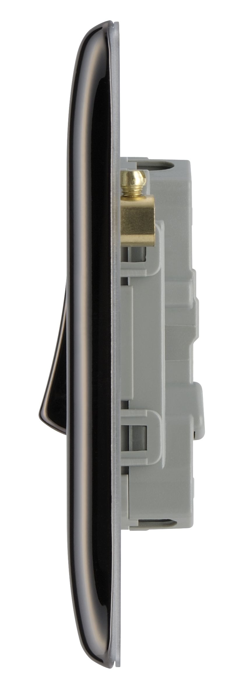 British General Black Nickel 10A 2 way 2 gang Light Switch