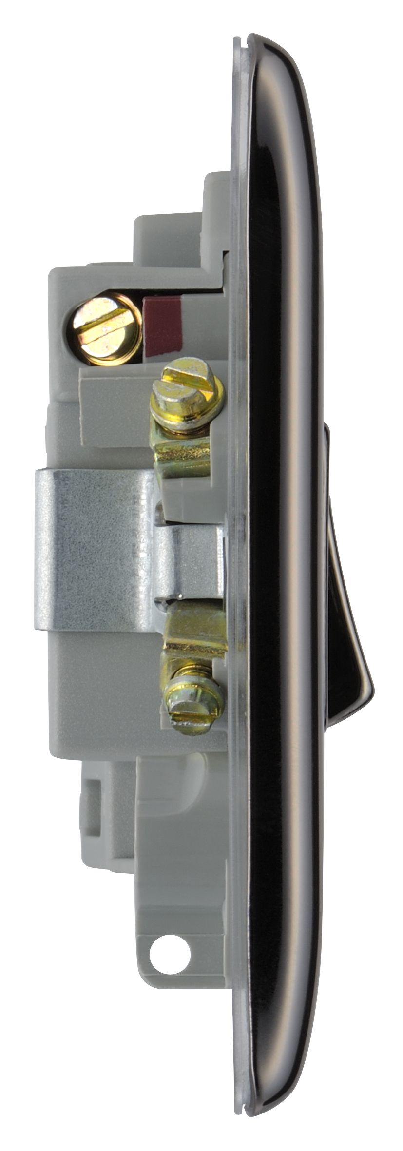 British General Black Nickel 13A Raised profile Screwed Switched Fused connection unit