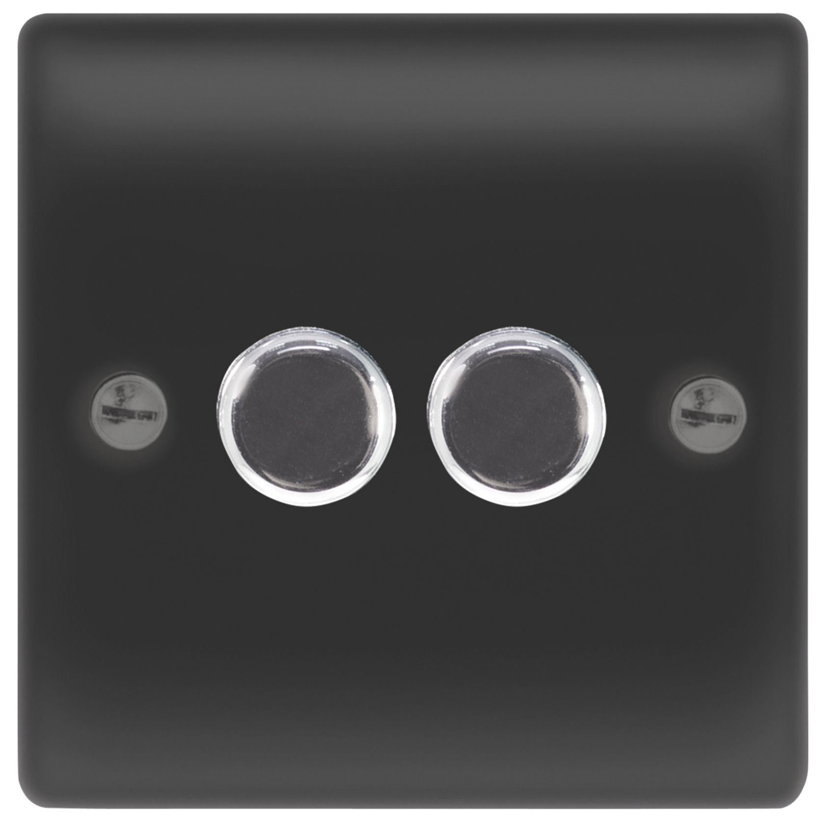 British General Black profile Double 2 way Dimmer switch