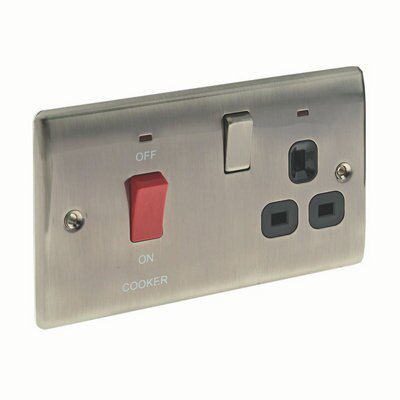 British General Cooker switch & socket & Black inserts