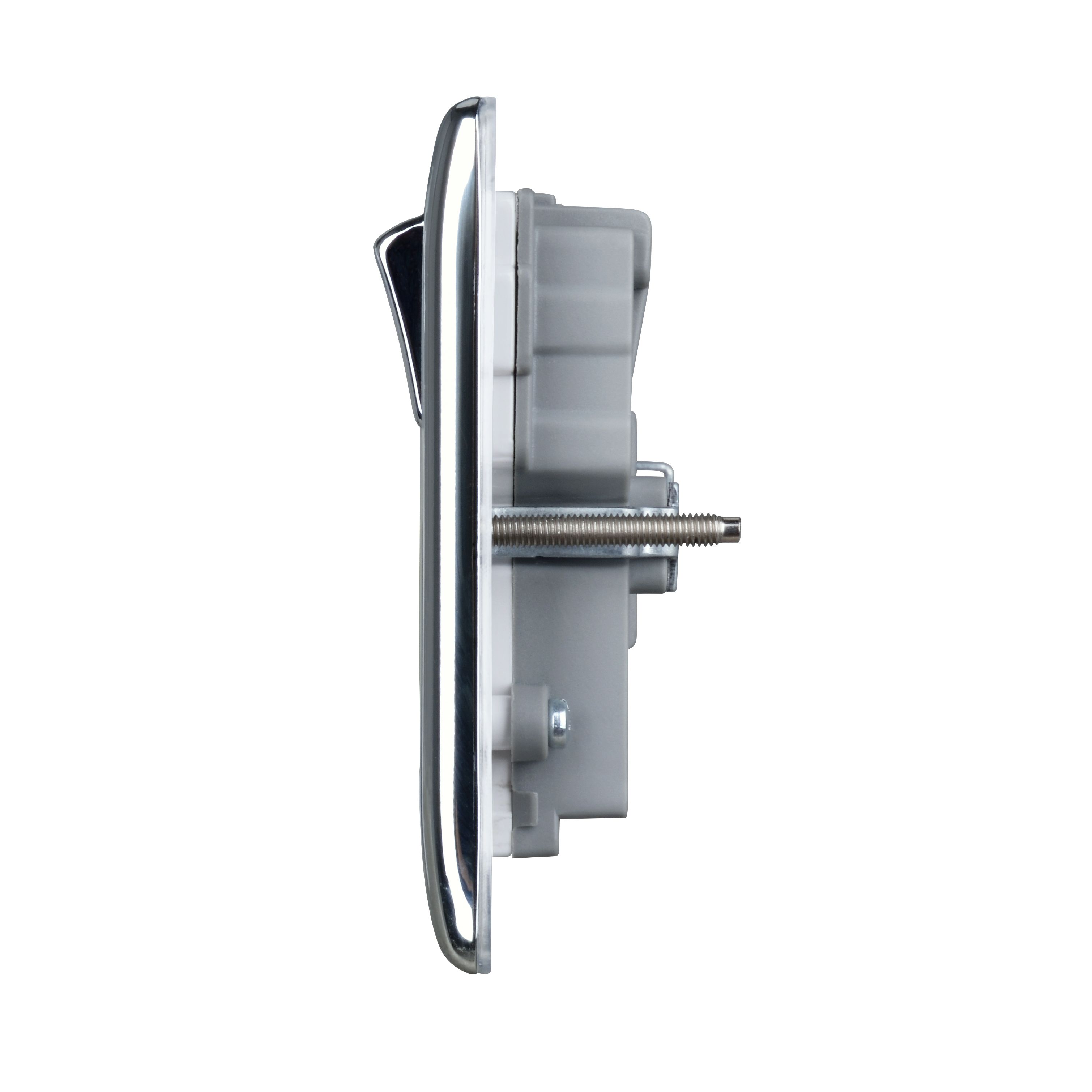 British General Double 13A Raised Switched Screwed Socket with USB, x2 & White inserts