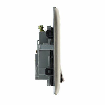 British General Iridium 13A Switched Socket with Black inserts
