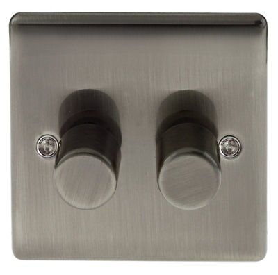 British General Iridium profile Double 2 way Dimmer switch