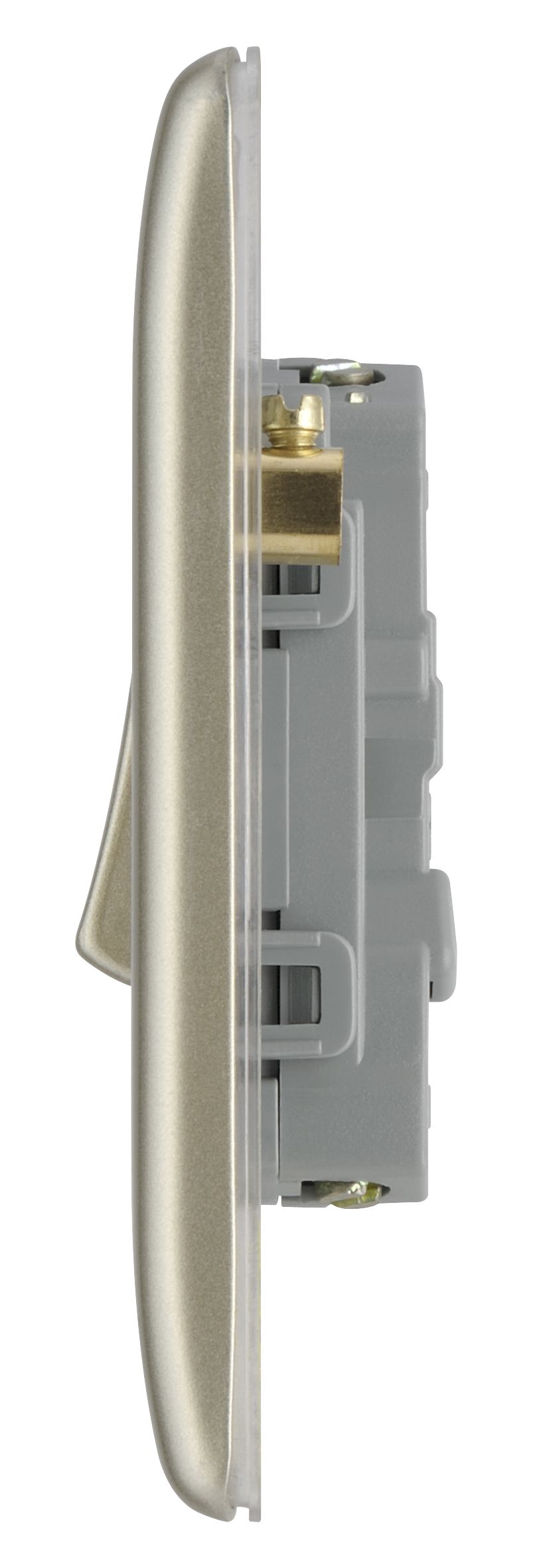 British General Nickel 10A 2 way 2 gang Light Switch
