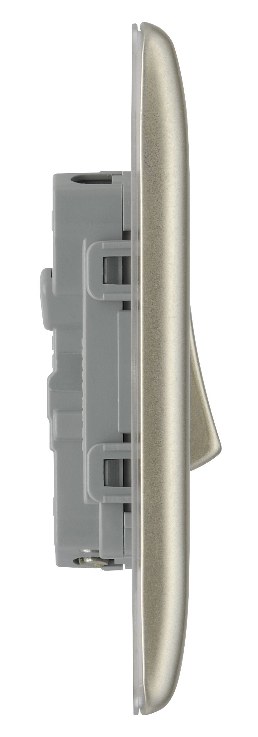 British General Nickel 10A 2 way 2 gang Light Switch