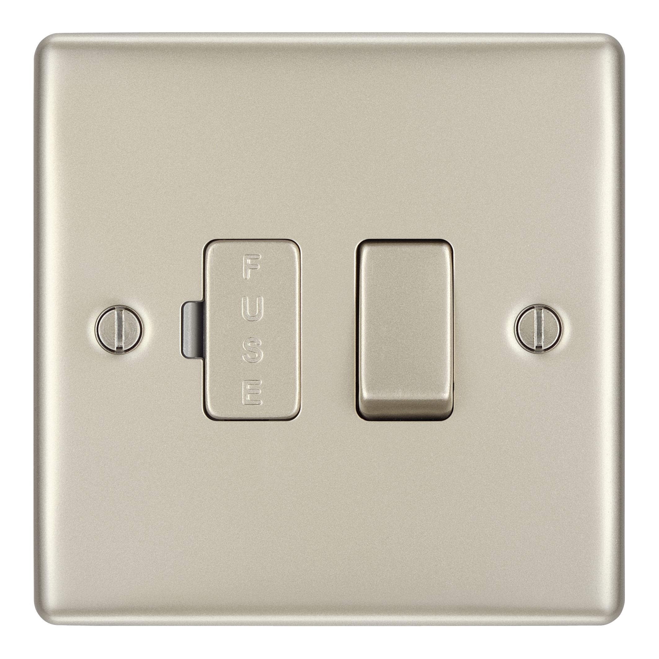 British General Nickel 13A Raised profile Screwed Switched Fused connection unit