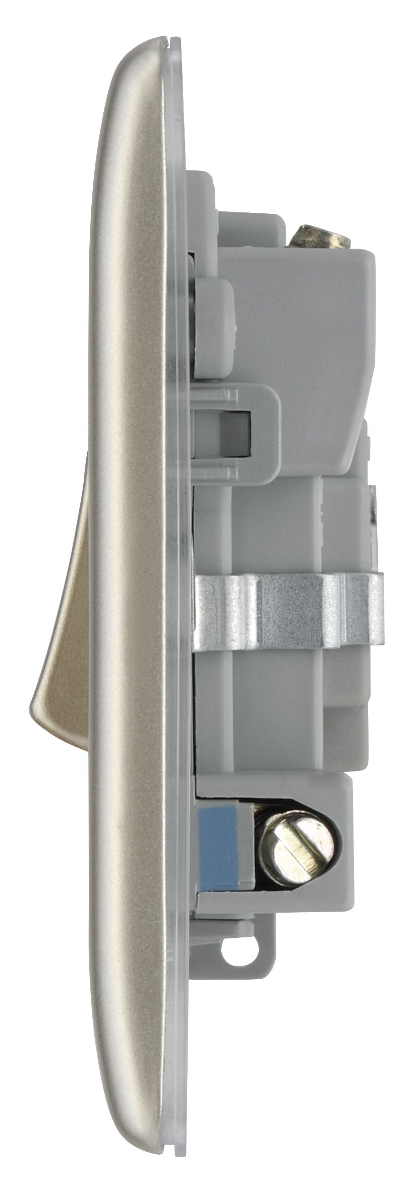 British General Nickel 13A Raised profile Screwed Switched Fused connection unit
